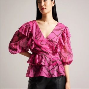 Ted baker Jasmyne ruffle trimmed top